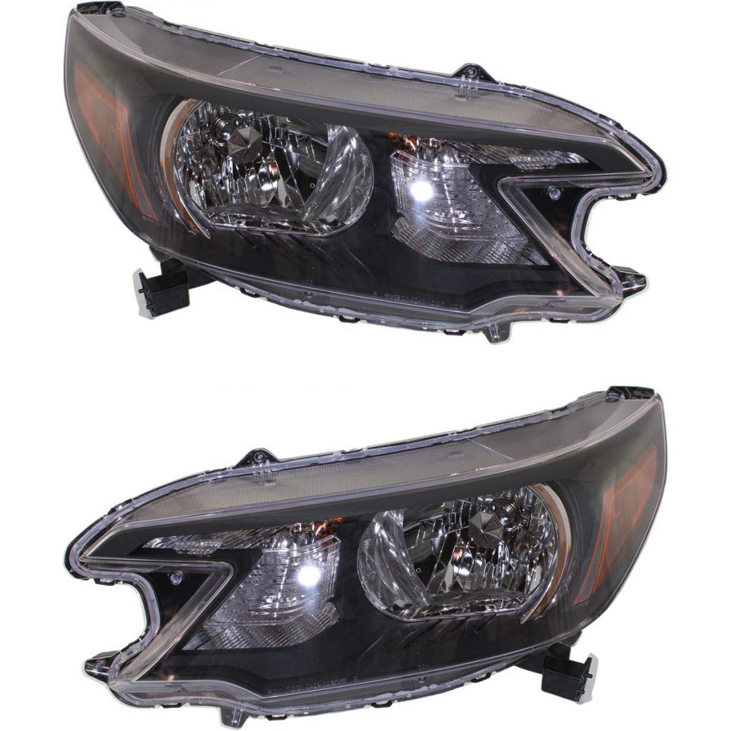 2012-2014 Honda CR-V Replacement Headlights Pair - Driver & Passenger Side (HO2502148, HO2503148, 33150-T0A-A01, 33100-T0A-A01) - Perfect for Night Driving & Vehicle Restoration Projects