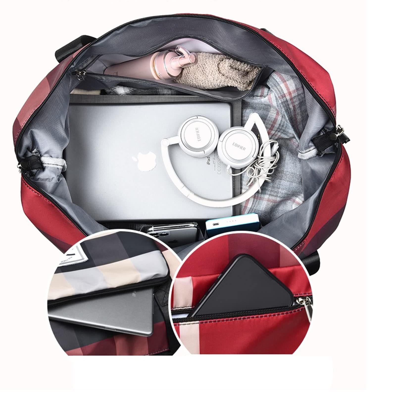 Foldable Waterproof Unisex Travel Shoulder Bag - Lightweight, Durable & Spacious for Men & Women - Perfect for Gym, Hiking, Camping & Daily Commute