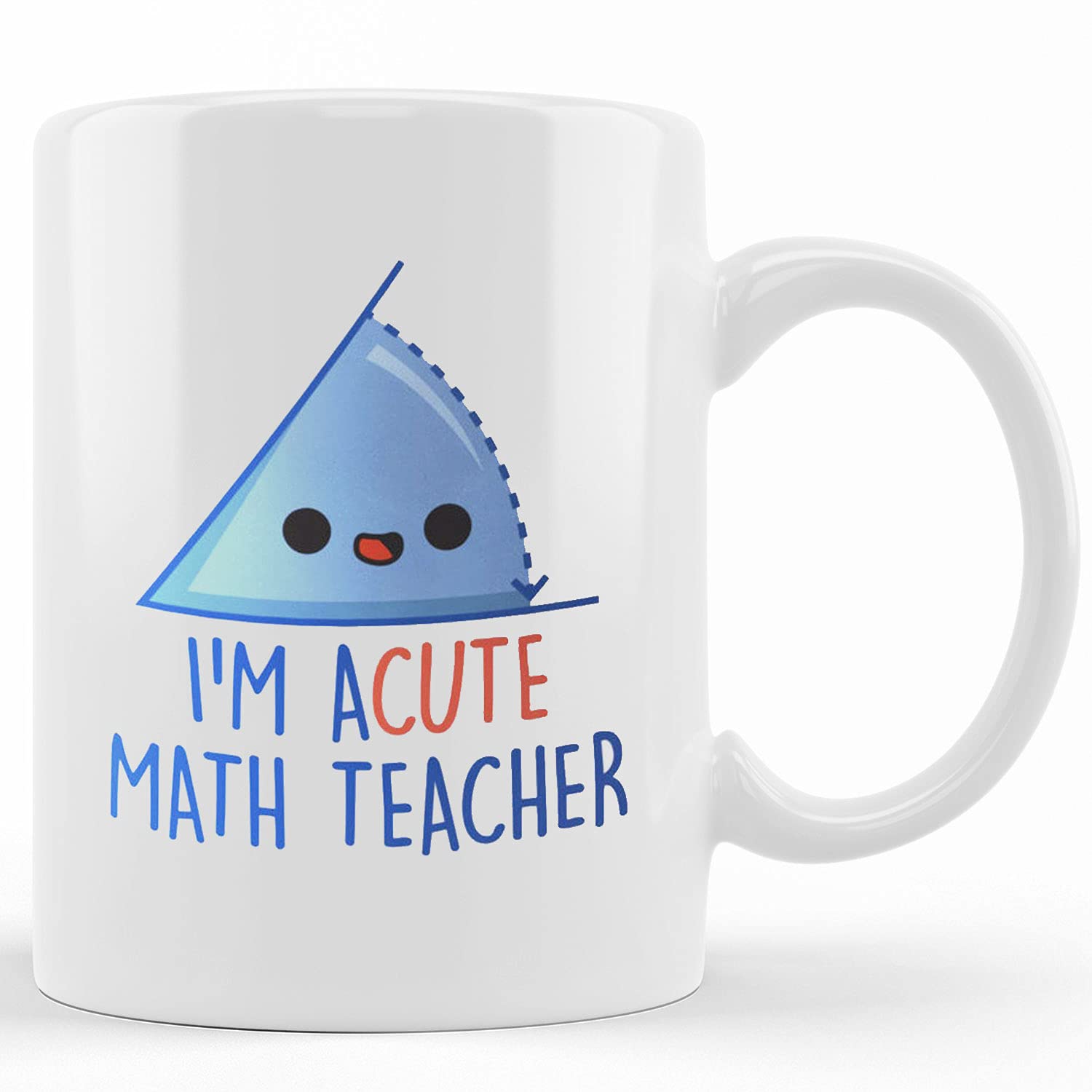 Personalized Math Teacher Mug - Funny 'I'm Acute Math Teacher' Ceramic Coffee Cup - 11oz Novelty Gift for Birthday, Christmas, Thanksgiving - Perfect for Classroom, Office & Teacher Appreciation