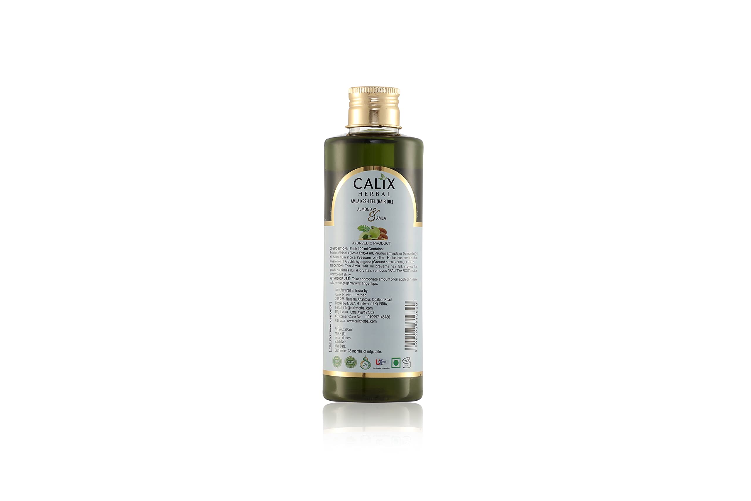 Organic Ayurvedic Amla Kesh Tel Hair Oil - Prevent Hair Loss, Stimulate Growth & Nourish Dry Hair for Men & Women | 200ml | Natural Herbal Treatment for Stronger, Healthier Hair at Home