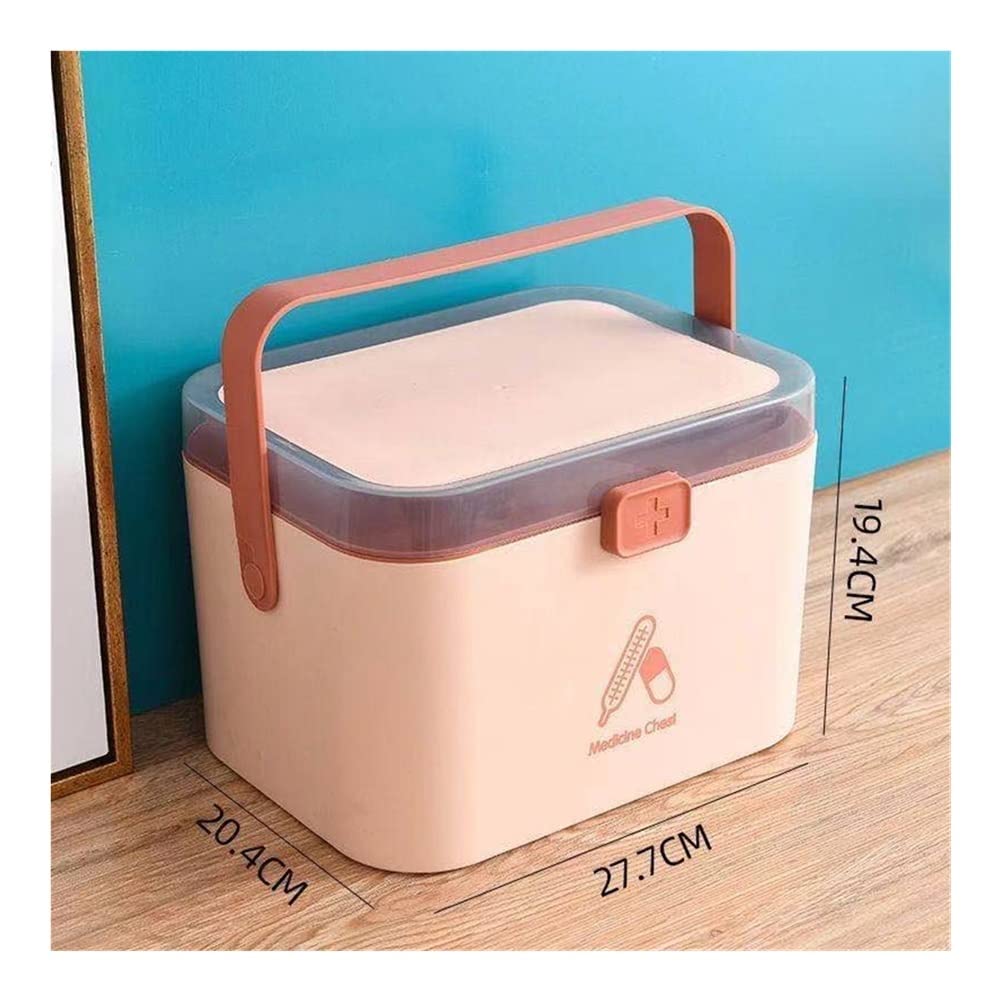 Large Capacity First Aid Kit - Multi-Layer Medical Storage Box for Home, Travel & Emergency Use | Portable Medicine Organizer for Family & Household