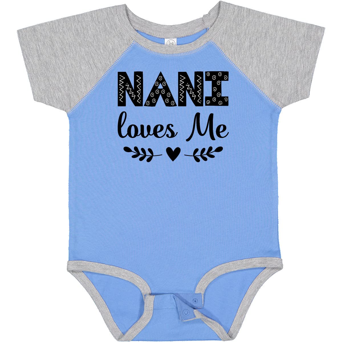 Inktastic Nani Loves Me Baby Clothes - Soft Cotton Baby Bodysuit for Newborns & Infants | Cute Onesie for Family Photos, Playtime & Everyday Wear