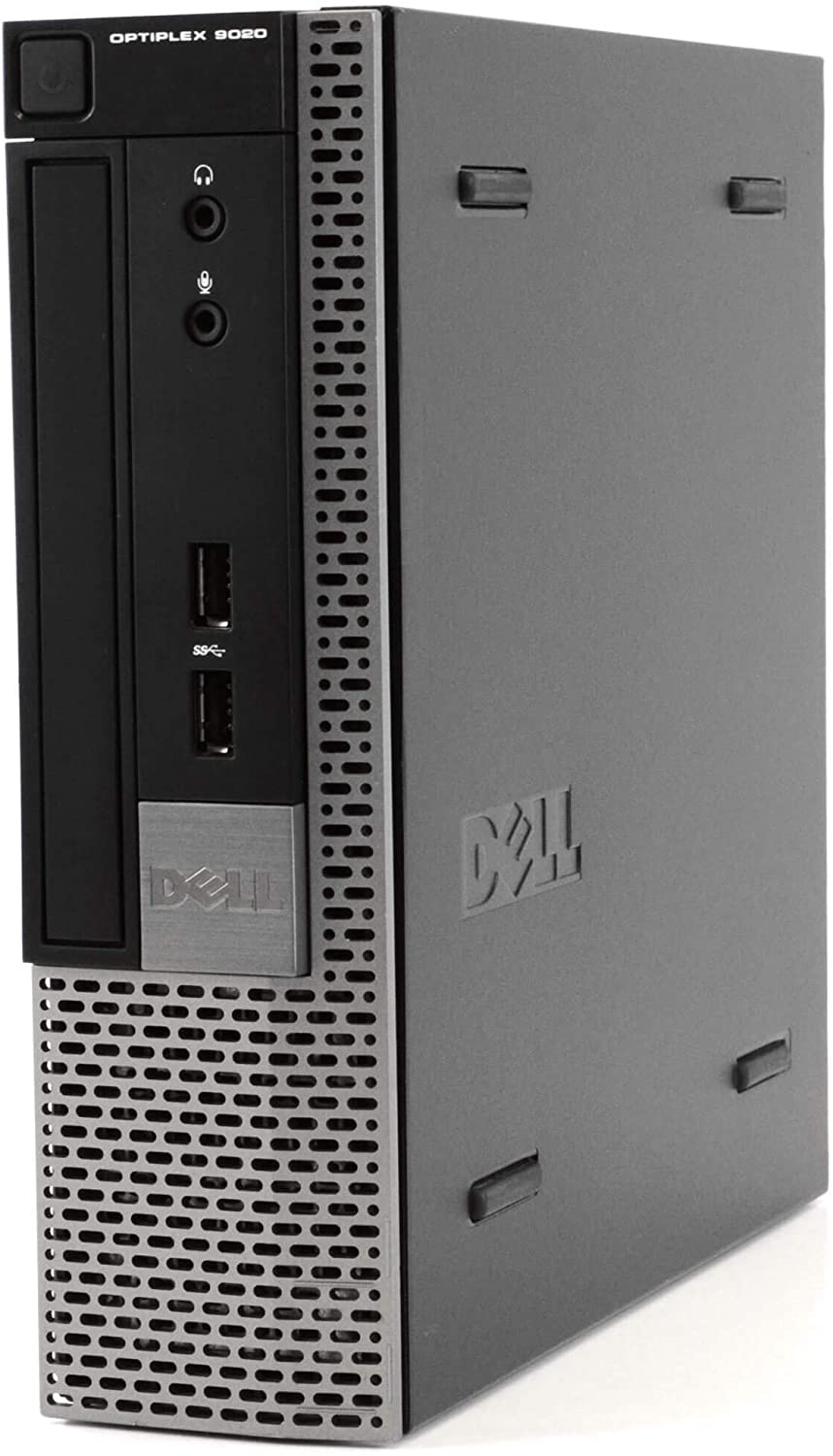 Dell OptiPlex 9020 USFF Desktop Computer - Intel Core i5-4590S Quad-Core 3.7GHz, 8GB DDR3 RAM, 128GB SSD, Windows 10 Pro 64-bit - Compact Mini PC with HDMI, DisplayPort, VGA, DVD RW & WiFi - 1 Year Warranty - Perfect for Home Office, Business Workstations & Space-Saving Computing
