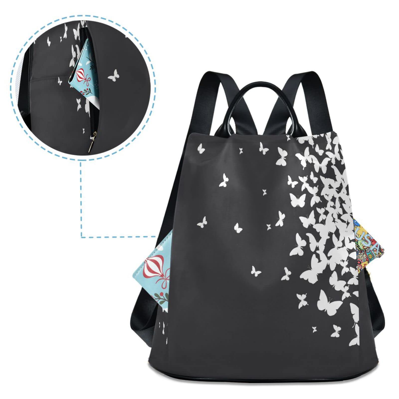 Stylish Women's Fashion Backpack Purse - Convertible Shoulder Bag with Card Design for Spring/Summer Travel, Work & Daily Commute
