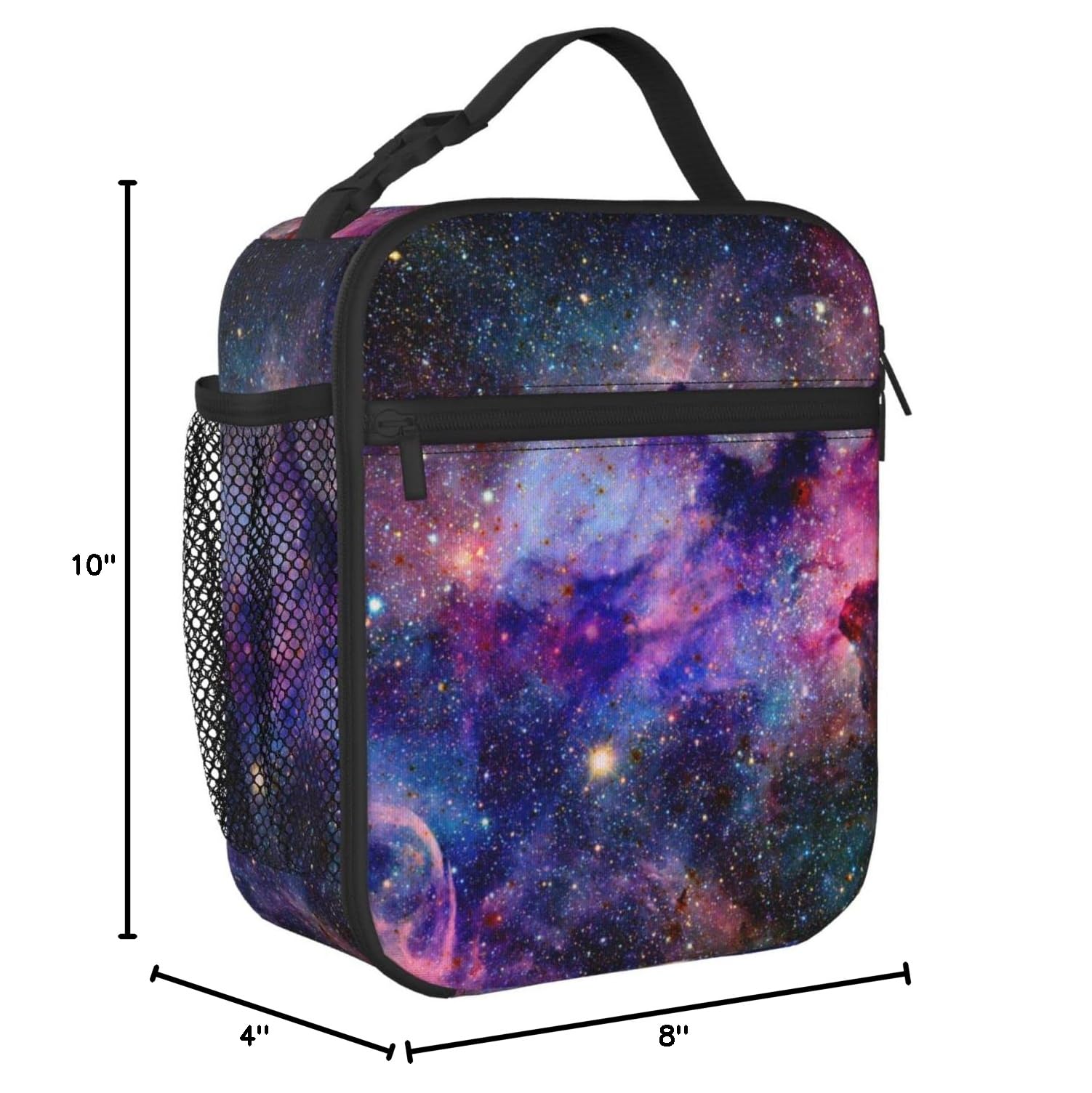 Galaxy Insulated Lunch Box for Women, Men, Girls & Boys - Leakproof Detachable Handle Meal Tote Bag for Work, School & Picnics | Space Themed Reusable Lunch Container