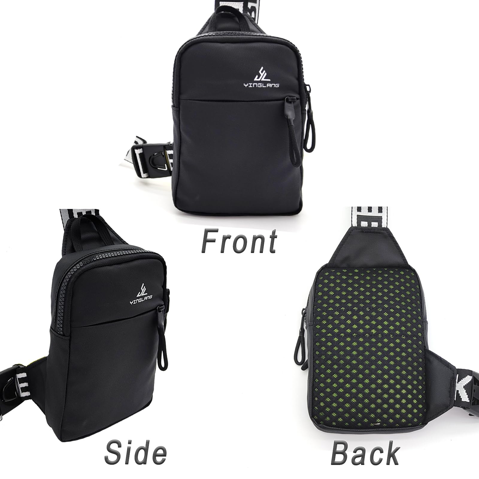 Mini Sling Bag for Women & Men - Small Crossbody Shoulder Bag with Phone Pocket - Lightweight Chest Pack for Travel, Hiking, Running & Everyday Use
