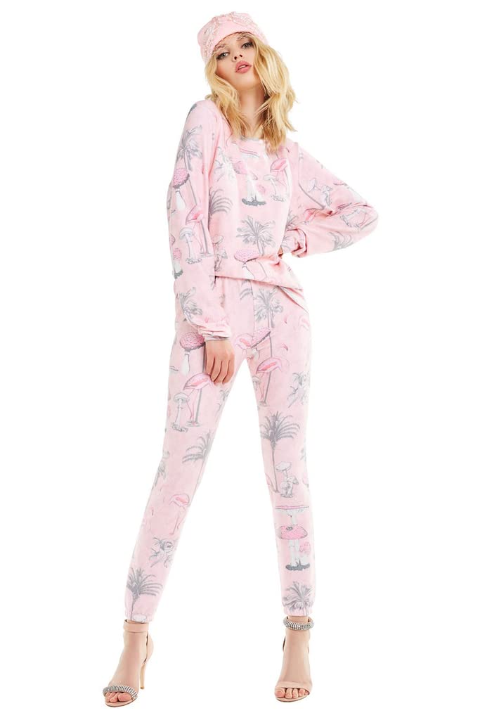 Wildfox Pink Paradise Oversized Beach Jumper - Soft & Cozy Sweatshirt for Women, Perfect for Beach Vacations, Lounging & Casual Outings