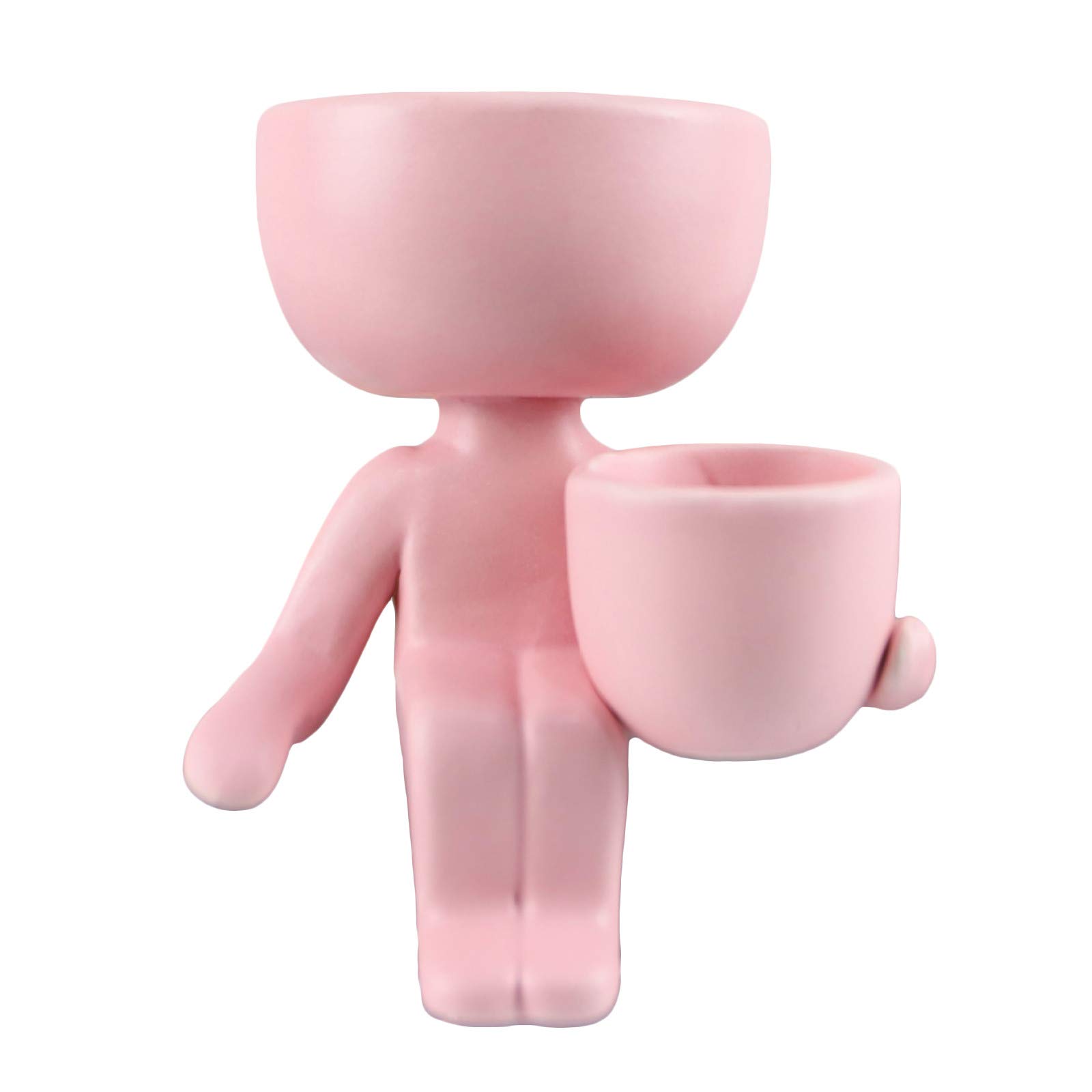 Yiser Ceramic Succulent Flower Pot - Pink Hanging Planter for Indoor & Outdoor Garden Decor, Home Vase, Creative Plant Holder - Perfect for Living Room, Patio, and Balcony Decorations