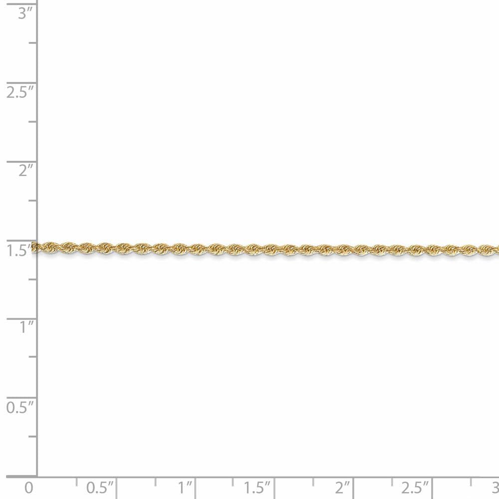 14k Yellow Gold Rope Chain Necklace for Women - Elegant & Classic