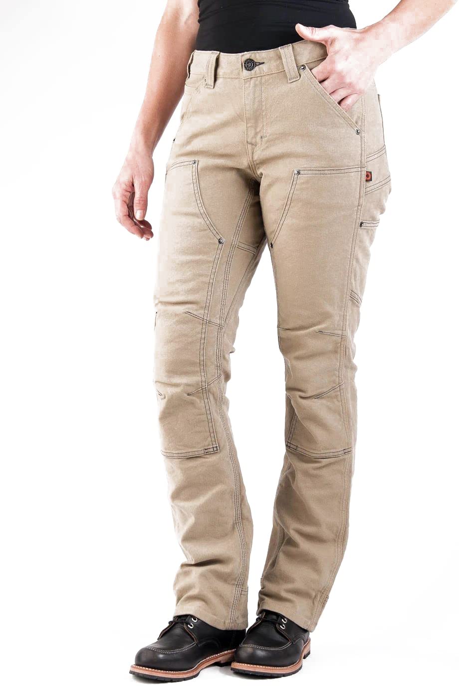 Dovetail Workwear Britt Utility Cargo Pants for Women - Straight Leg Fit with 11 Functional Pockets | Durable Work Pants for Construction, Landscaping & Outdoor Activities