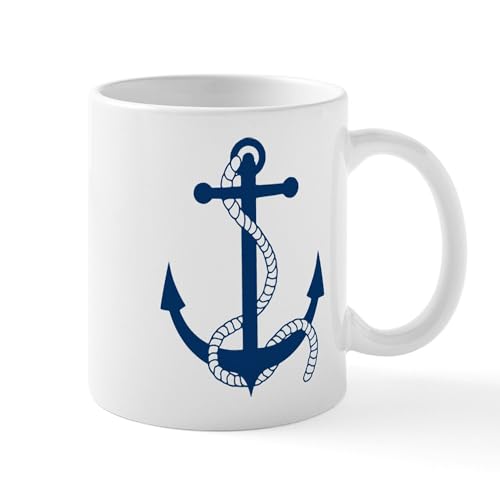 White - Anchor Anker Ship Schiff Harbour Hafen Sailing Mug