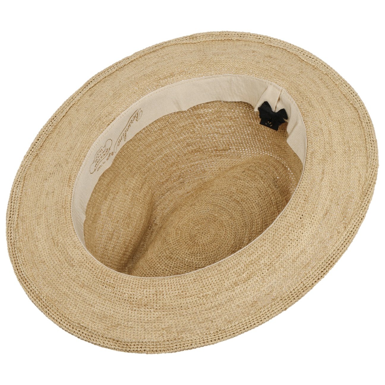 Borsalino Packable Crochet Straw Hat for Women - Lightweight Summer Beach Hat for Travel, Vacation & Outdoor Activities