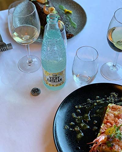 Vichy Catalan Sparkling Mineral Water - 12 Glass Bottles (1 Liter Each) - Premium Natural Mineral Water for Hydration & Refreshment - Perfect for Parties, Dining & Healthy Lifestyle