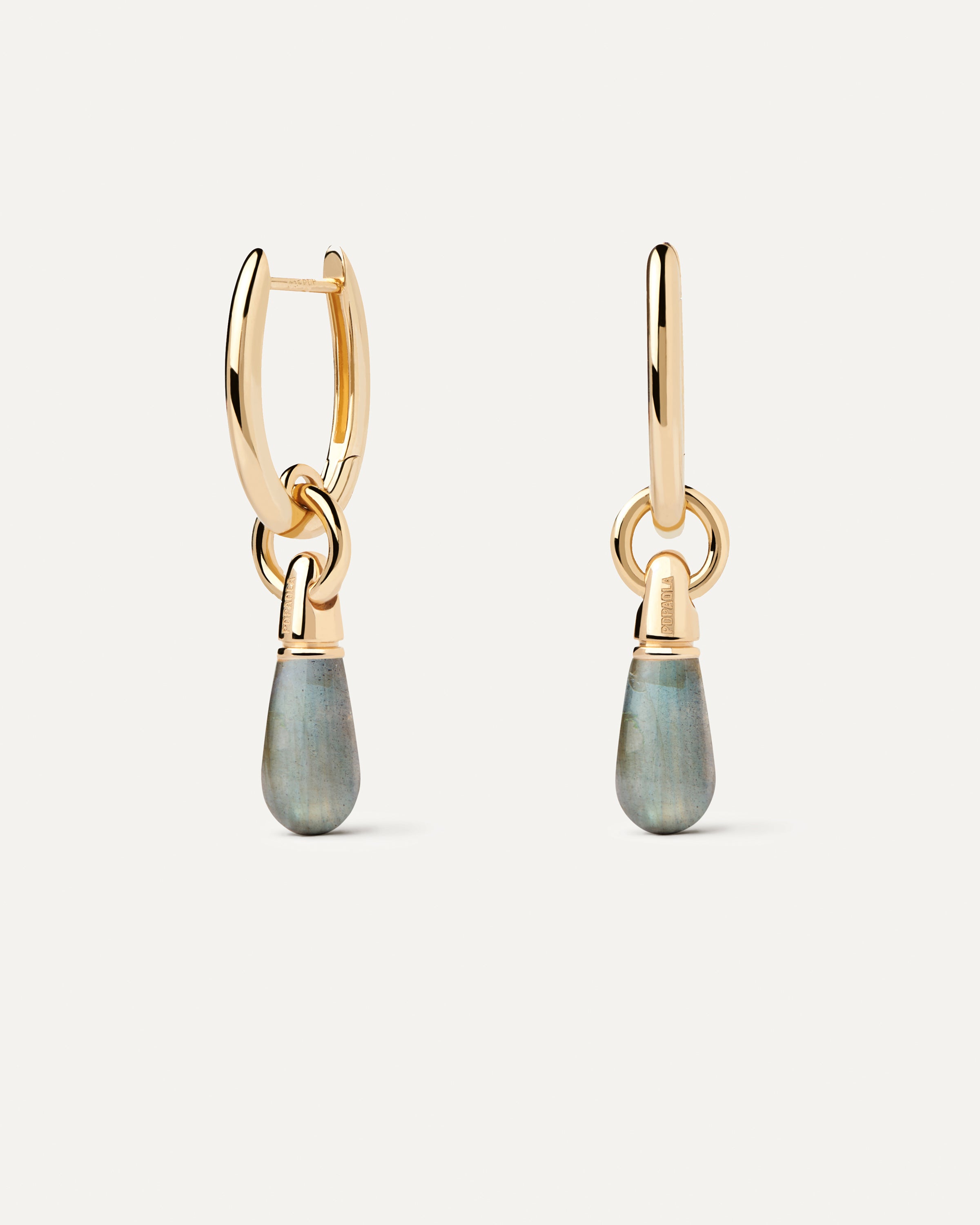 Labradorite Jupiter Single Hoop Earrings for Women - Healing Crystal Jewelry for Spiritual Protection & Positive Energy - Perfect for Yoga, Meditation & Everyday Wear