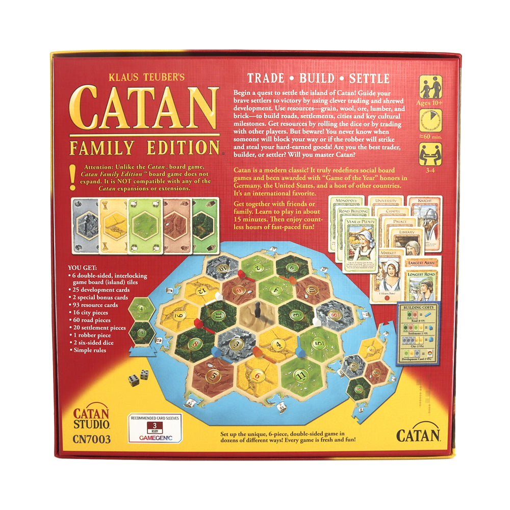 Catan Family Edition Board Game - Strategy Game for Kids & Adults - Perfect for Family Game Night & Parties