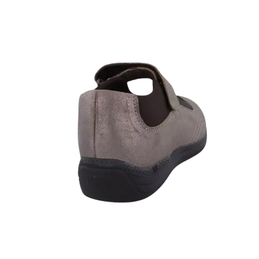 Women's Rose Gold & Dusty Pewter Sandals - Comfortable Regular Width Footwear for Casual Outings & Summer Vacations