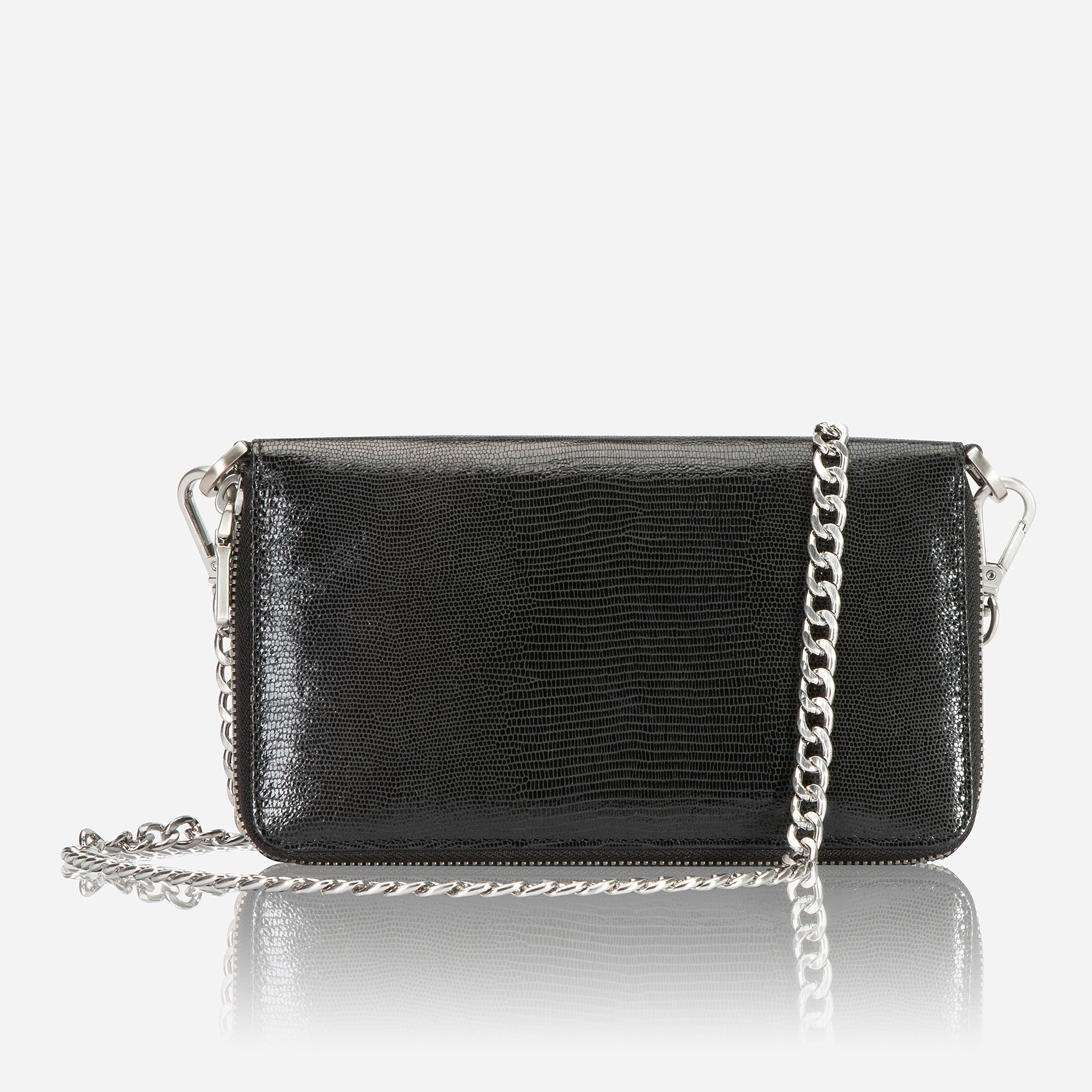 Jekyll & Hide Paris Chain Purse Women's Handbag - Midnight Black Crossbody Bag for Evening Parties, Date Night & Special Occasions