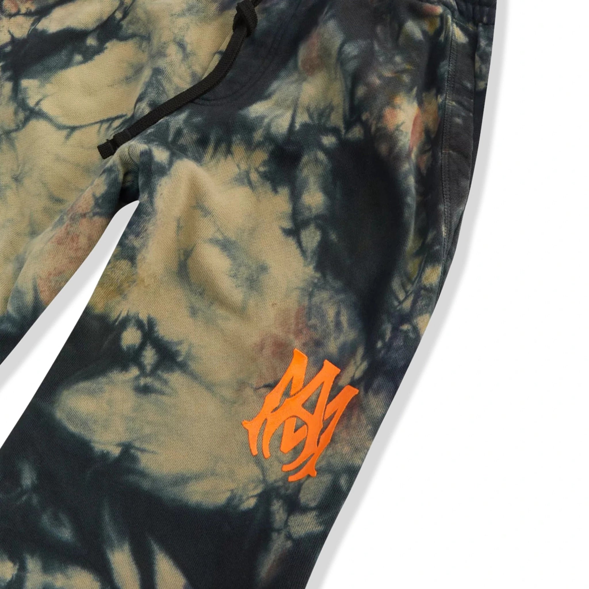Amiri Kids Bones Tie Dye Green Sweatpants for Boys & Girls - Trendy Streetwear Joggers for Casual Wear, School & Playdates