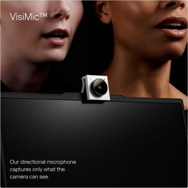 Opal Tadpole 4K Webcam with Clip - Ultra HD Laptop Camera with Directional Microphones, Compatible with Mac, PC & Tablets (White) - Perfect for Video Conferencing, Online Classes & Streaming