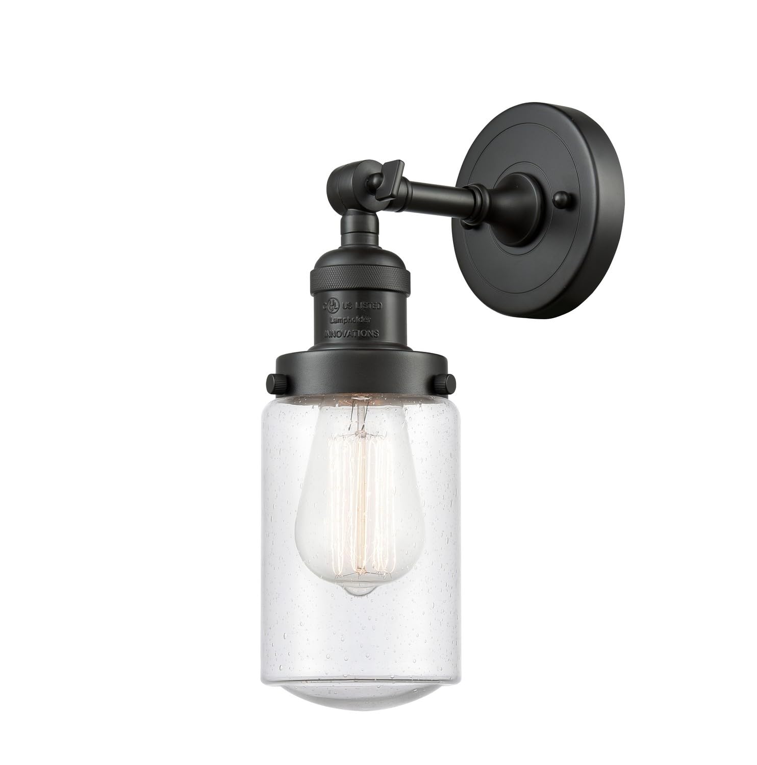 203-OB-G314-LED Dover 1 Light Wall Sconce - Franklin Restoration Collection Oil Rubbed Bronze - Perfect for Bedroom, Hallway & Entryway Lighting