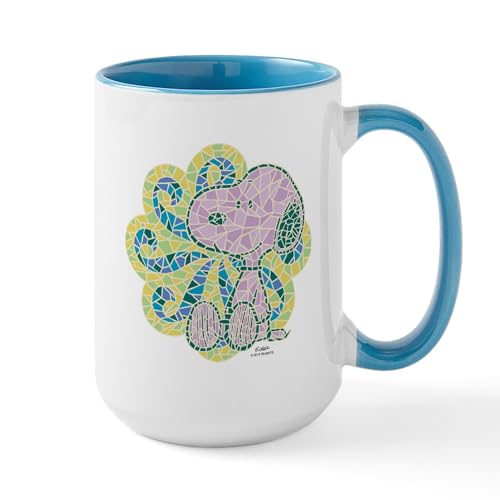 White/Blue Inside - Snoopy Mosaic Mugs