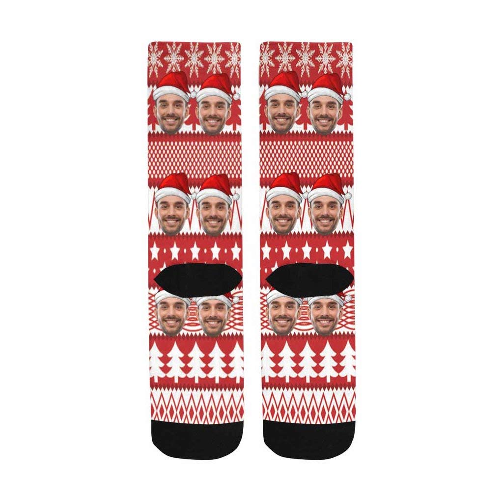 Custom Photo Socks for Men & Women - Personalized Face Socks with Your Picture - Unique Christmas Gift for Couples, Family & Friends - Great for Holidays, Birthdays & Special Occasions