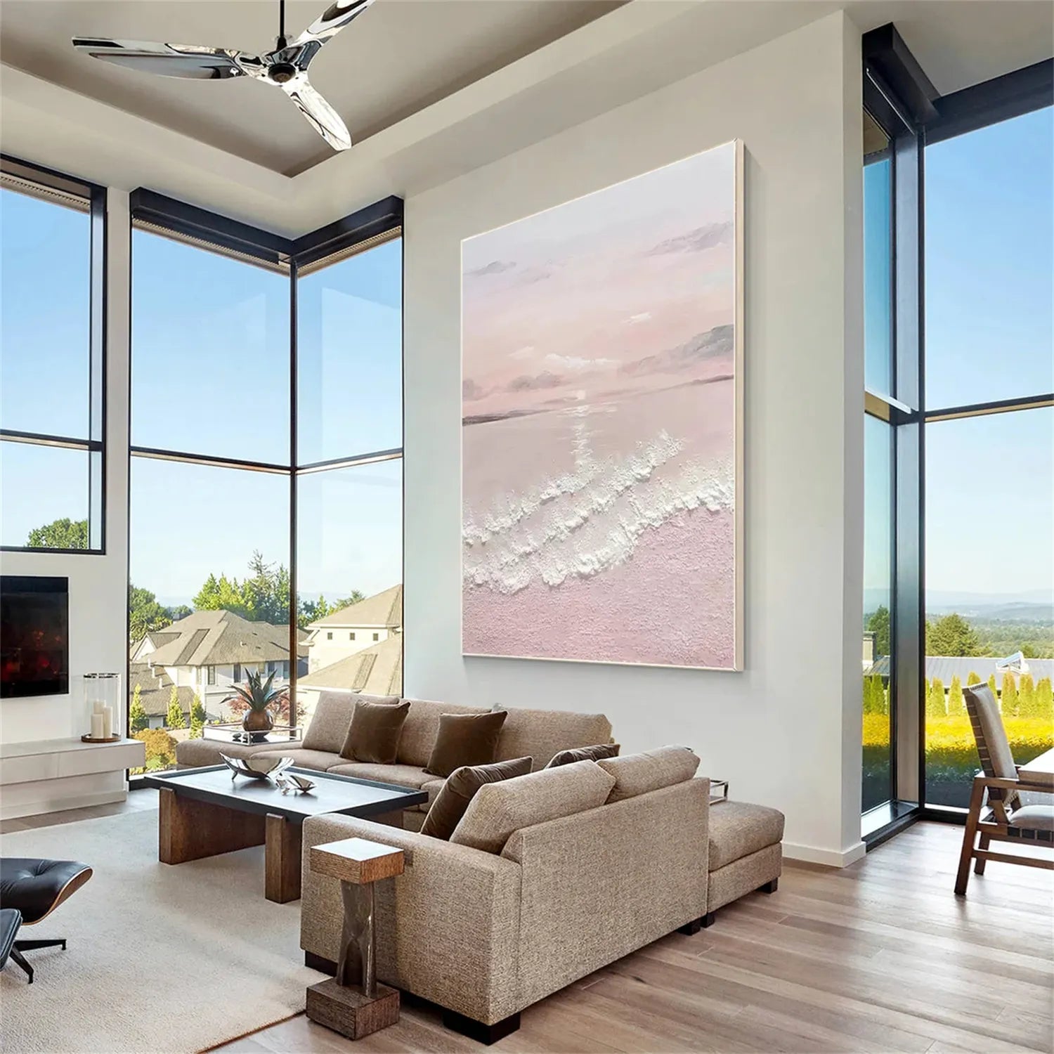 Ocean and Sky Painting #OS 158 - Handmade Canvas Wall Art for Home Decor, Office & Living Room