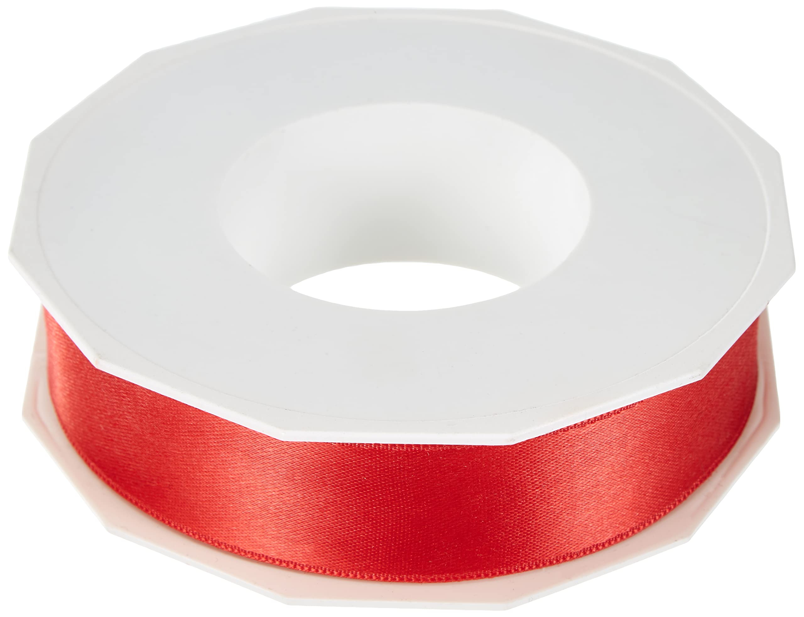 25mm x 25m Red Polyester Ribbon for Gift Wrapping, Crafts, and DIY Decorations