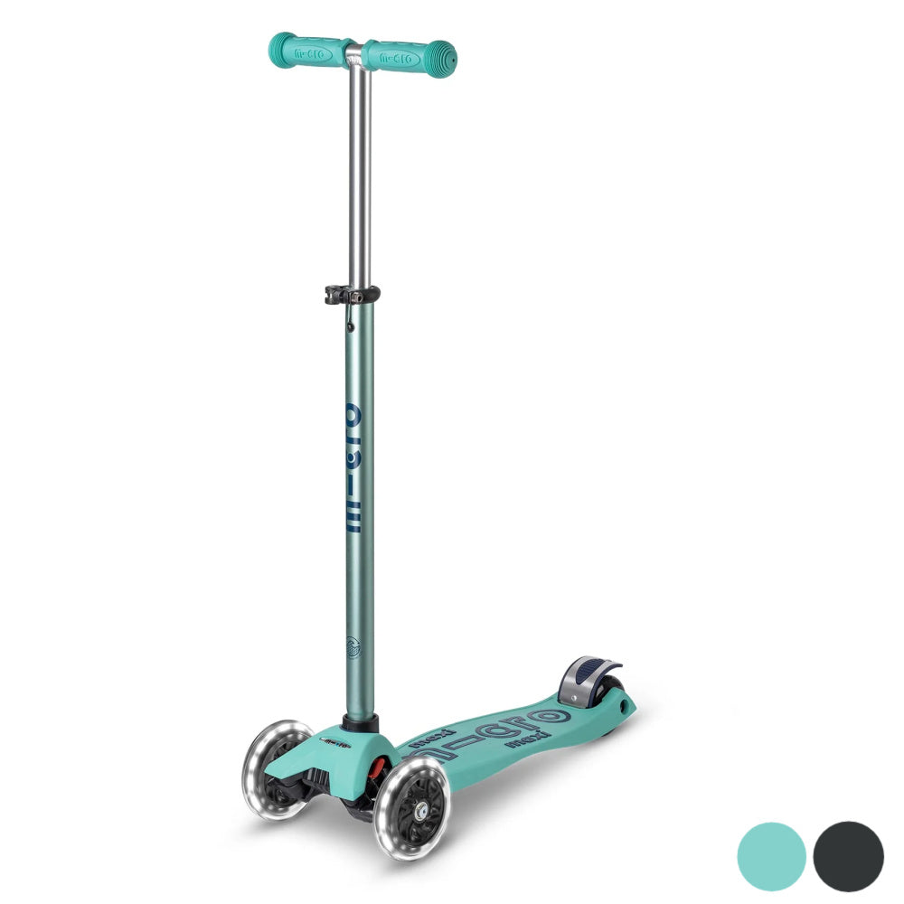Micro Maxi Deluxe Eco LED Scooter - Electric Scooter for Adults & Teens - Lightweight Foldable Commuter Scooter with LED Lights - Perfect for Urban Commuting & Campus Travel