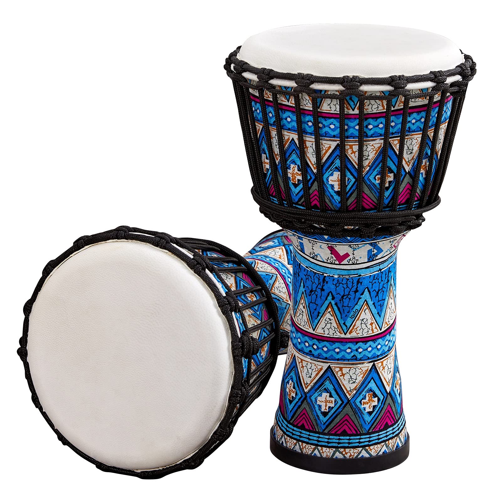 8 Inch Djembe Drum - Portable African Hand Drum with Colorful Art Patterns, Percussion Musical Instrument for Beginners & Professionals - Perfect for Home, Classroom, and Outdoor Performances (Color: 2)