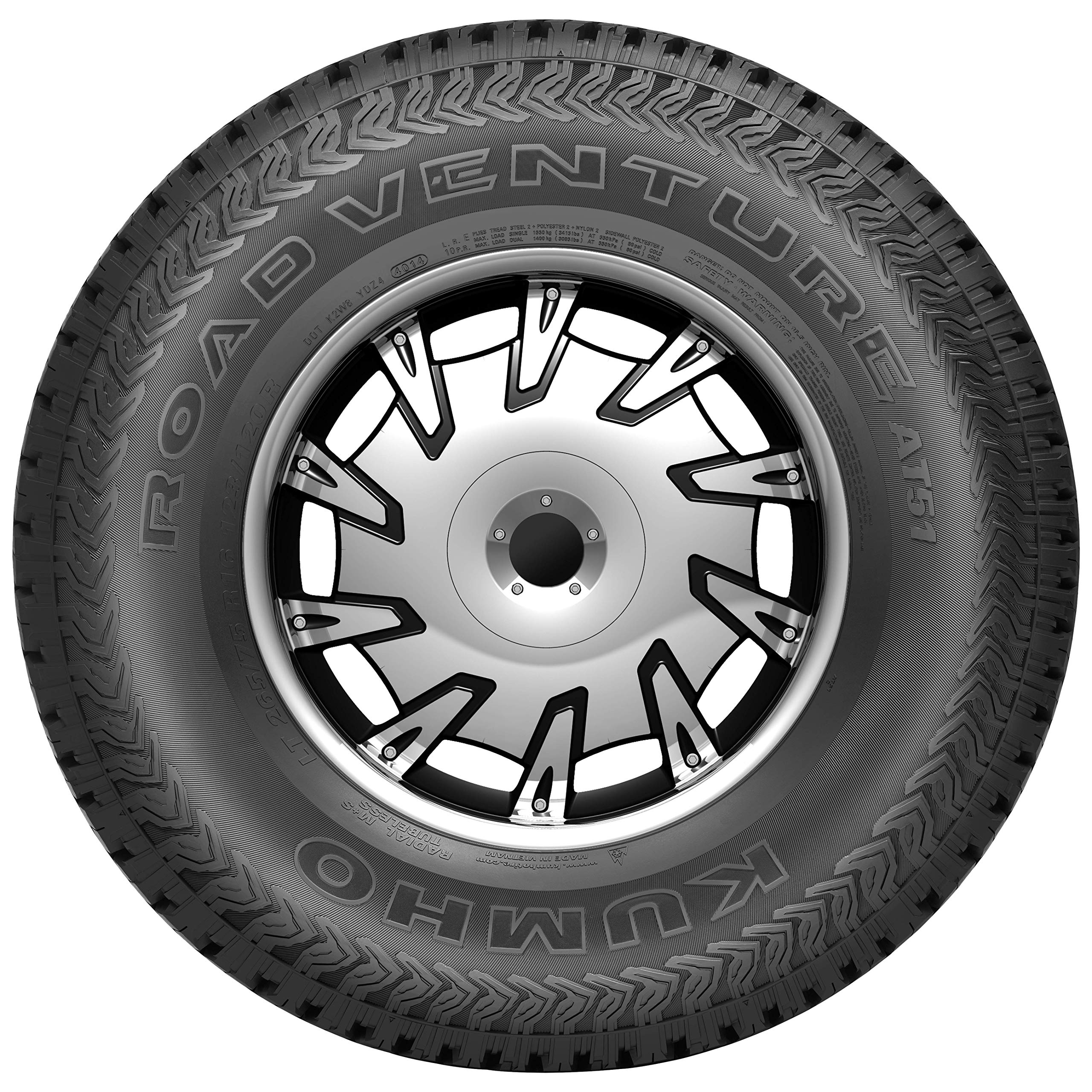 Kumho Road Venture AT51 All-Terrain Tire - 32X11.50R15 6-Ply LT | Off-Road, Mud, Snow & Highway Driving | Durable Tread for Trucks & SUVs