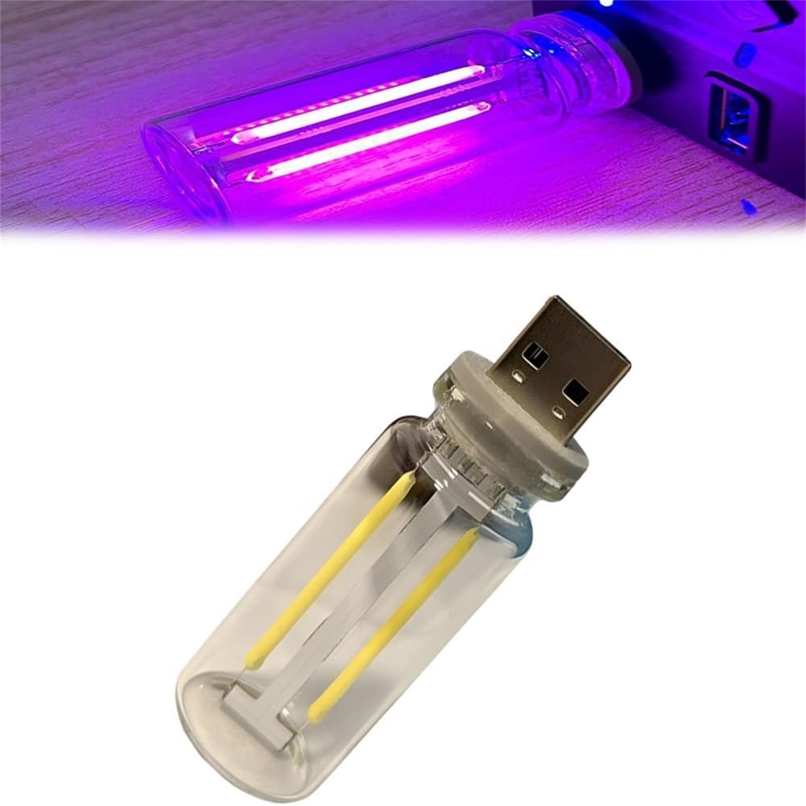 Retro-Inspired USB LED Car Interior Mood Lamps - Purple Illuminajdm Atmosphere Lighting with Plug-in Charging | Perfect for Night Driving & Custom Car Decor