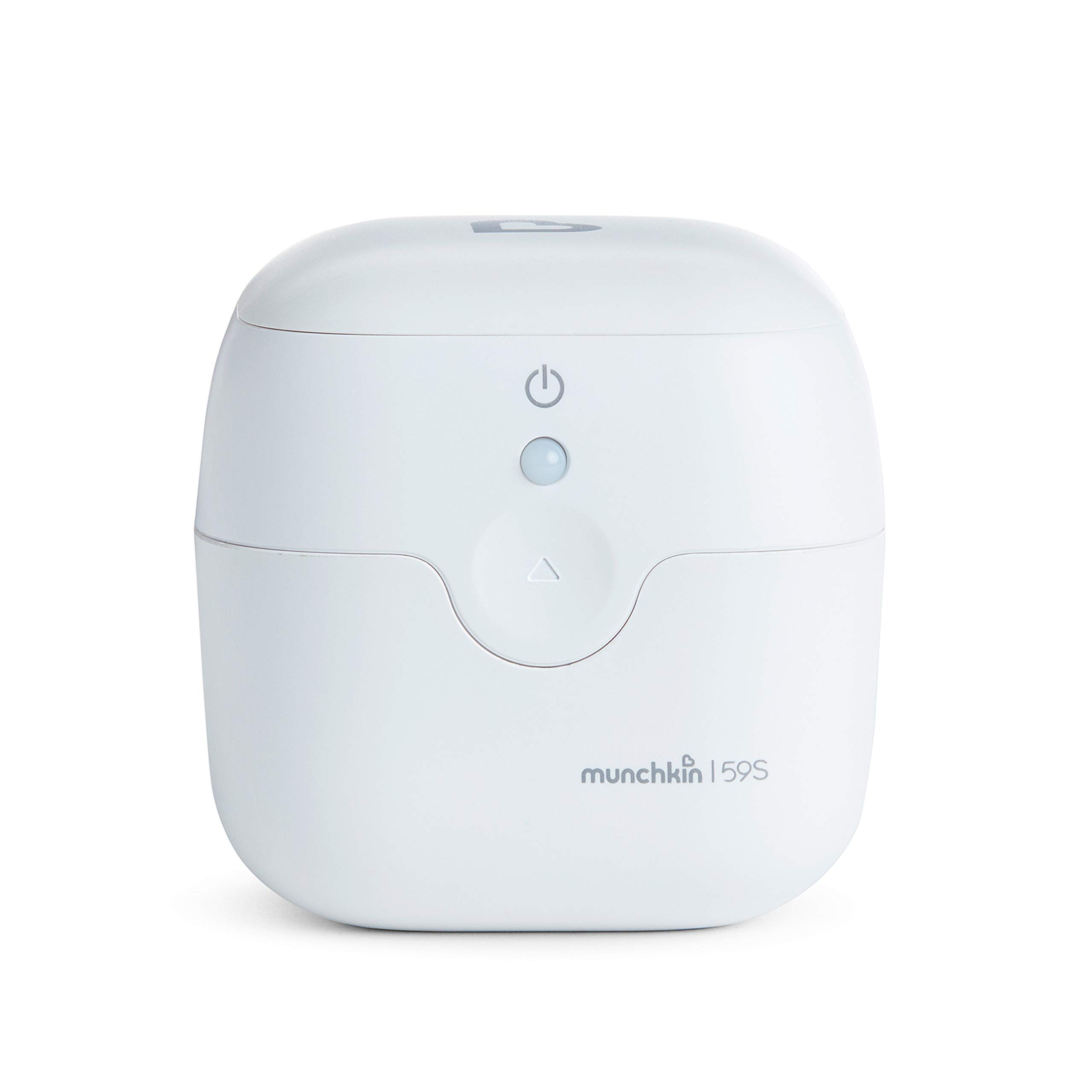 Munchkin Portable Baby Pacifier & Soother UV Sterilizer - Kills 99.9% of Germs in 59 Seconds | Compact Travel-Friendly Design | Perfect for Diaper Bags, Strollers & On-the-Go Parents | White