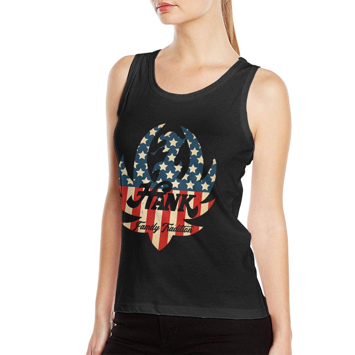 Hank Williams Jr Women's Tank Top - Sleeveless Cotton T-Shirt for Fitness & Casual Wear | Breathable Summer Workout Tee for Running, Gym & Outdoor Activities