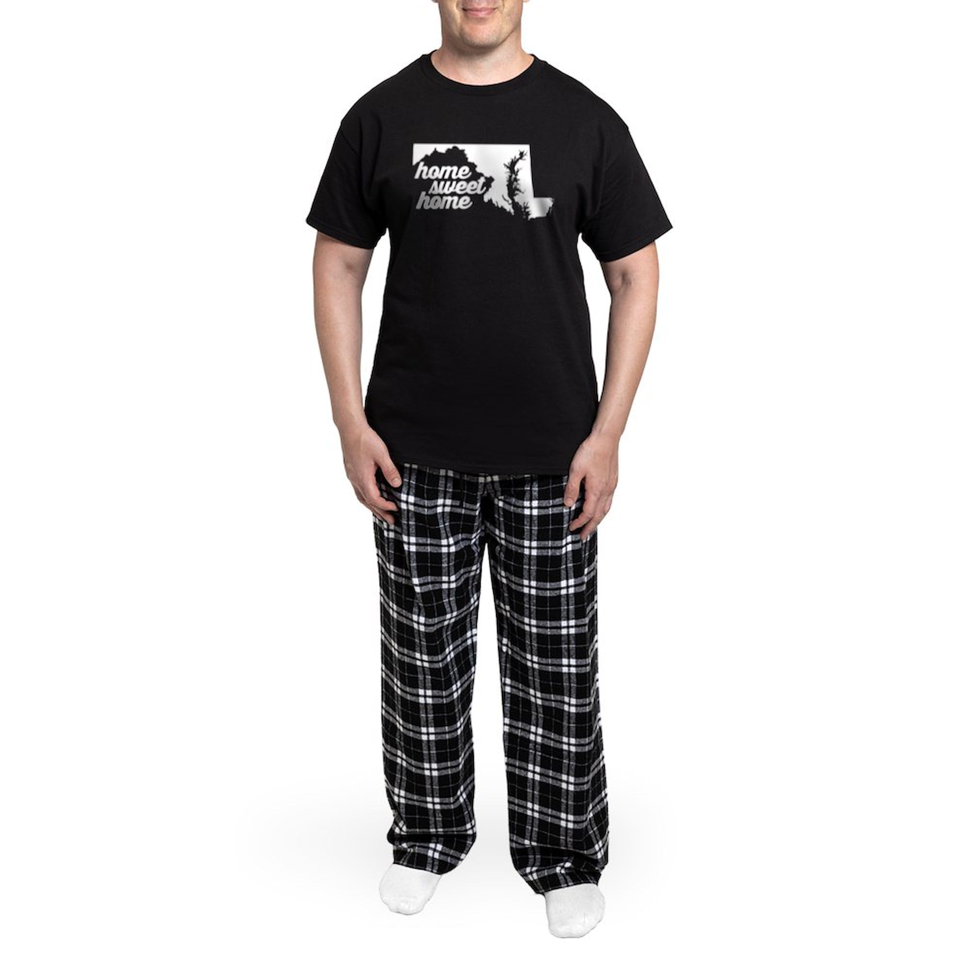 Maryland Home Sweet Home Men's Dark Pajama Set - Comfortable Sleepwear for Cozy Nights & Lounge Wear | Perfect Gift for Dad, Husband & Maryland Fans