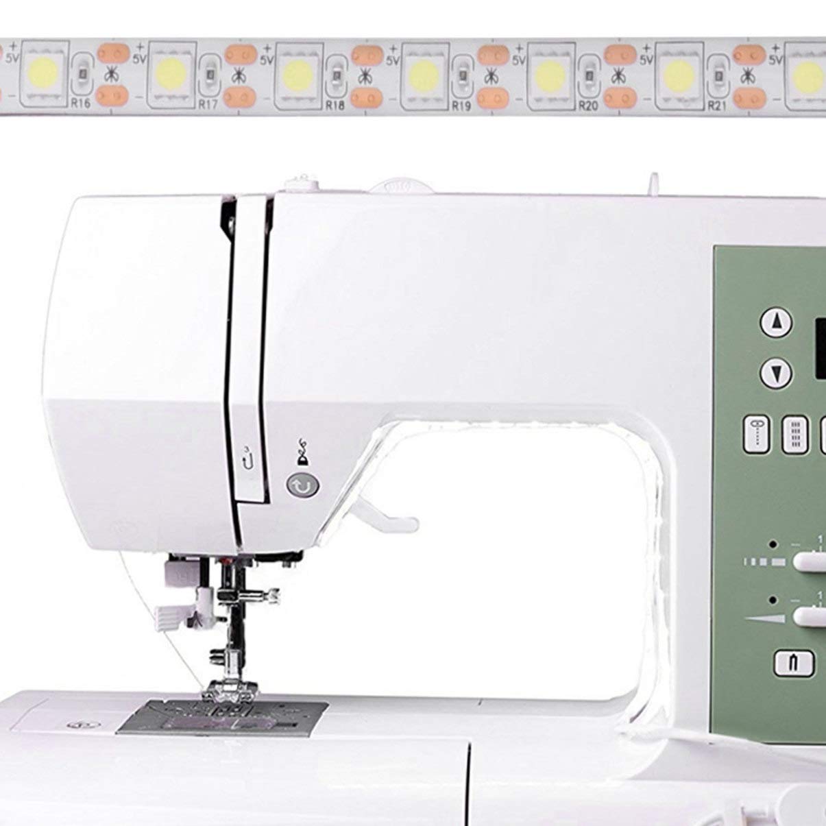 Wakauto 6500K LED Light Bar for Sewing Machines - USB Powered Sticky Light Strip Kit - Perfect for Sewing, Quilting & Crafting - Bright White Illumination for Enhanced Visibility