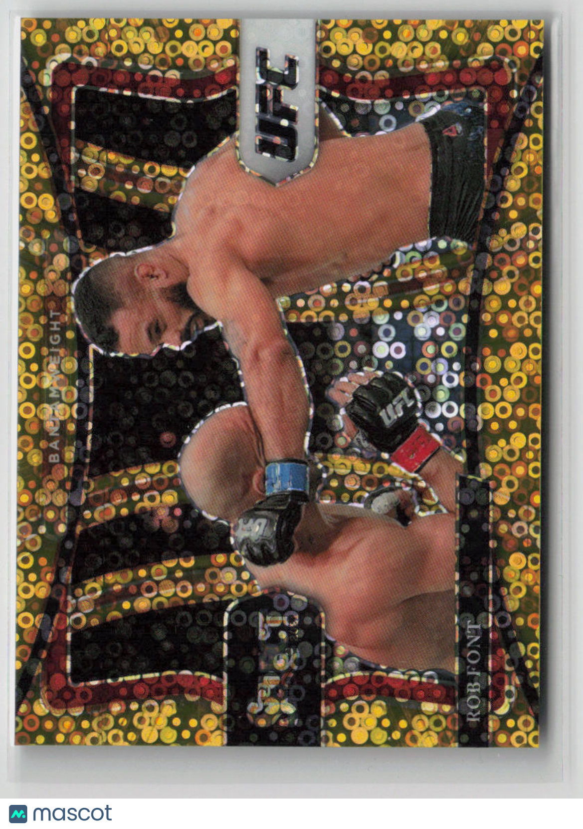 2021 Panini Prizm Premier Level Rob Font 07/20 Gold Disco #190 UFC Trading Card - Rare Collectible for Sports Memorabilia Fans & Card Investors, Perfect for Displaying in Your Man Cave or Adding to Your UFC Collection