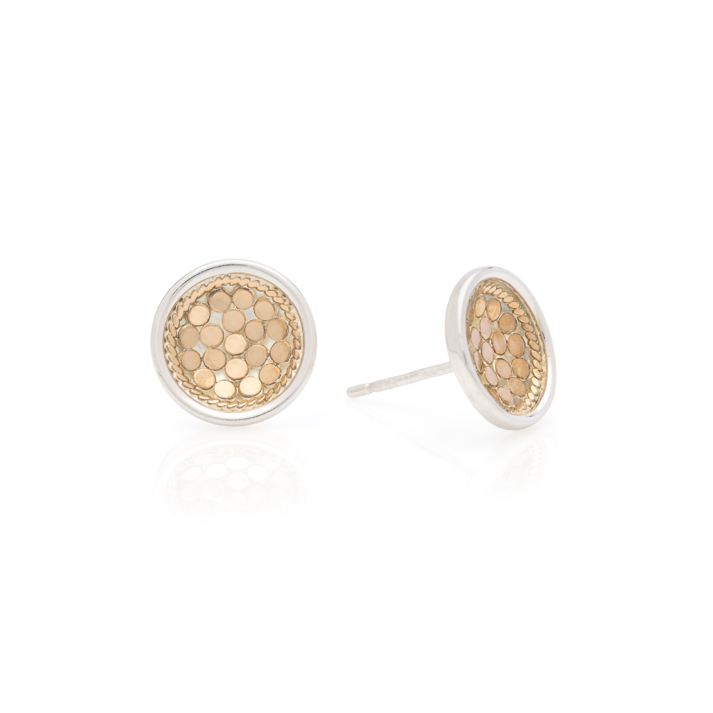 Anna Beck Classic Dish Stud Earrings - Sterling Silver Minimalist Stud Earrings for Women, Perfect for Everyday Wear, Office & Casual Outfits