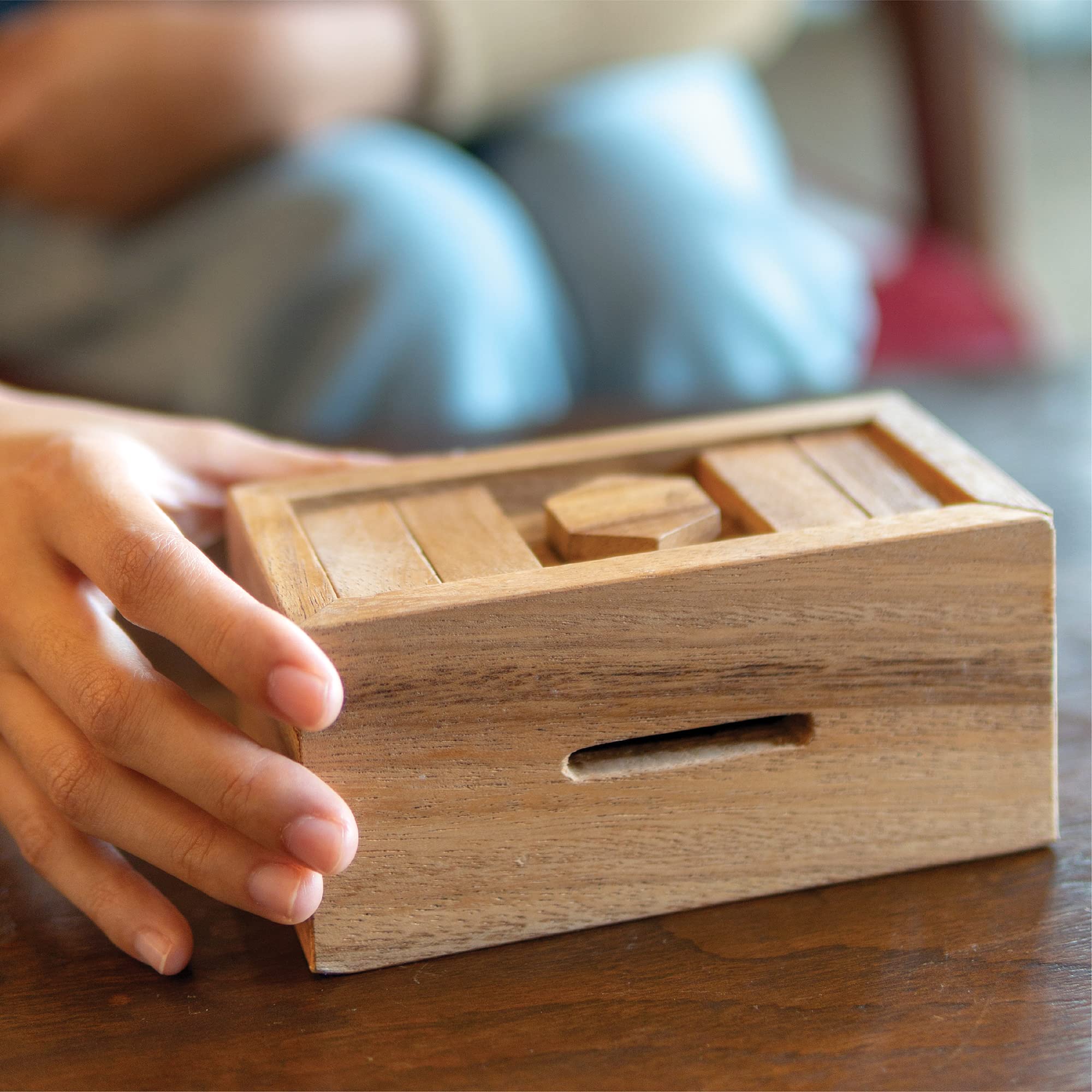 BSIRI Canopic Chest - Challenging Wooden Brain Teaser Puzzle Box | 3D Lock Box for Money, Jewelry & Gifts | Perfect for Cash Gifts, Secret Storage & Mind Games | Great Gift for Puzzle Lovers & Collectors