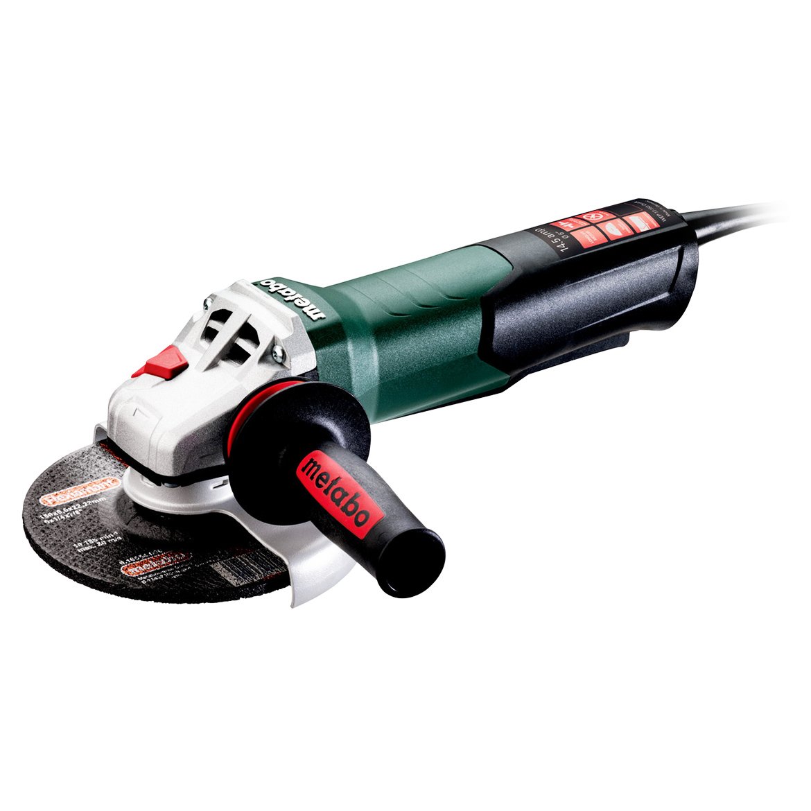 Metabo 600507420 14.5 Amp 6-Inch Angle Grinder with TC Electronics & Non-Locking Paddle Switch - Heavy-Duty Metal Cutting, Grinding & Polishing Tool for Construction & DIY Projects