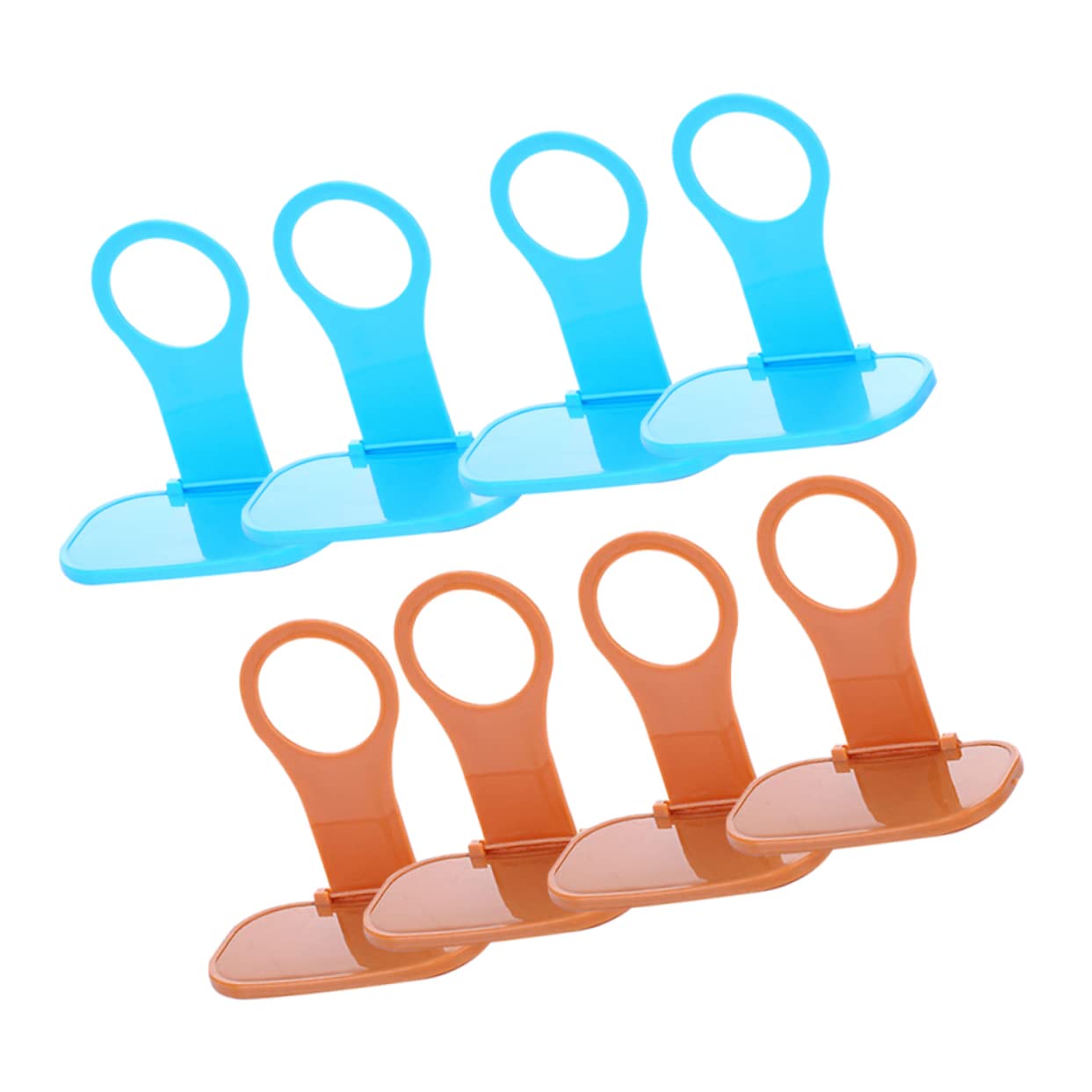 8-Pack Homoyoyo Wall Mount Phone Holder - Adjustable Foldable Phone Stand for iPhone, Samsung, Galaxy - Perfect for Kitchen, Bathroom, Bedroom & Office Organization