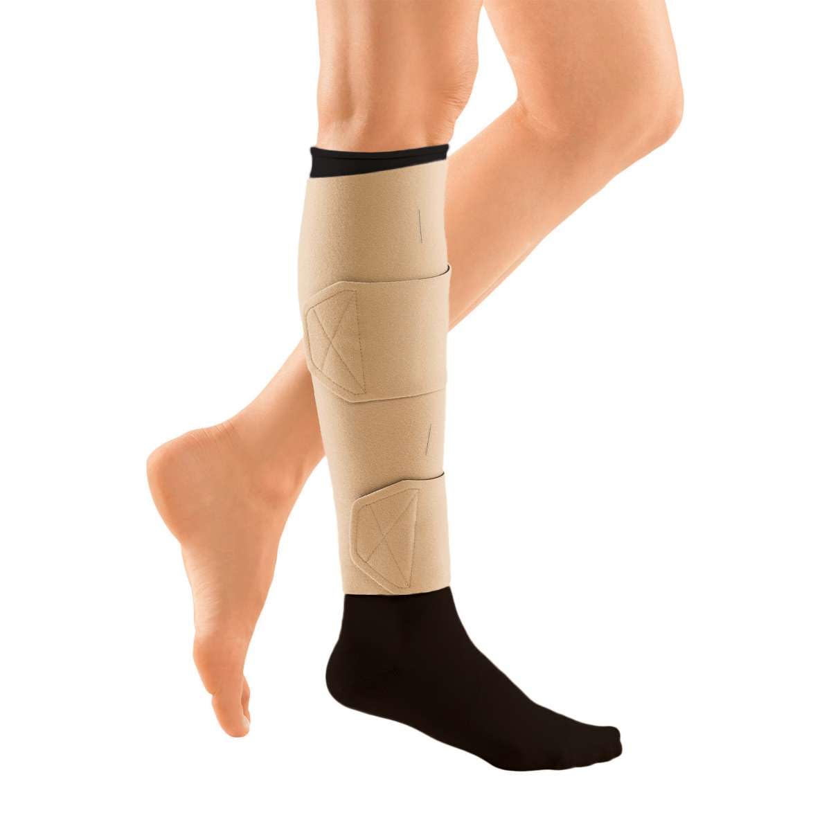 CircAid Juxtalite Lower Leg Compression System - Adjustable Compression Garment for Men & Women, Improves Leg Circulation, Works with Elastic Stockings, Large (Full Calf)/Short - Ideal for Travel, Swelling Relief & Post-Surgery Recovery