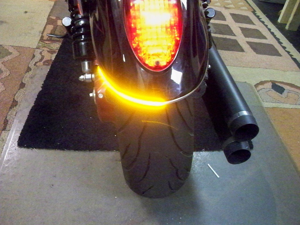 Kawasaki Vulcan Mean Streak LED Turn Signal Kit - Fender Eliminator with Amber Turn Signals, Clear Lens, License Plate Light & Mounting Bracket | Motorcycle Safety & Customization Upgrade