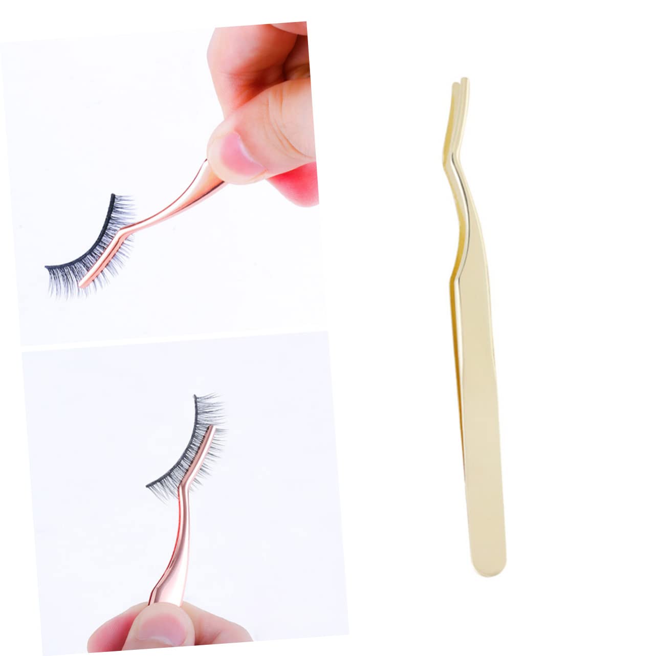 2PCS Professional Lash Extension Tweezers Set - Curved & Straight Eyelash Tweezers for Perfect Extensions | Salon & Home Use | Ideal for Professional Stylists & DIY Beauty Enthusiasts
