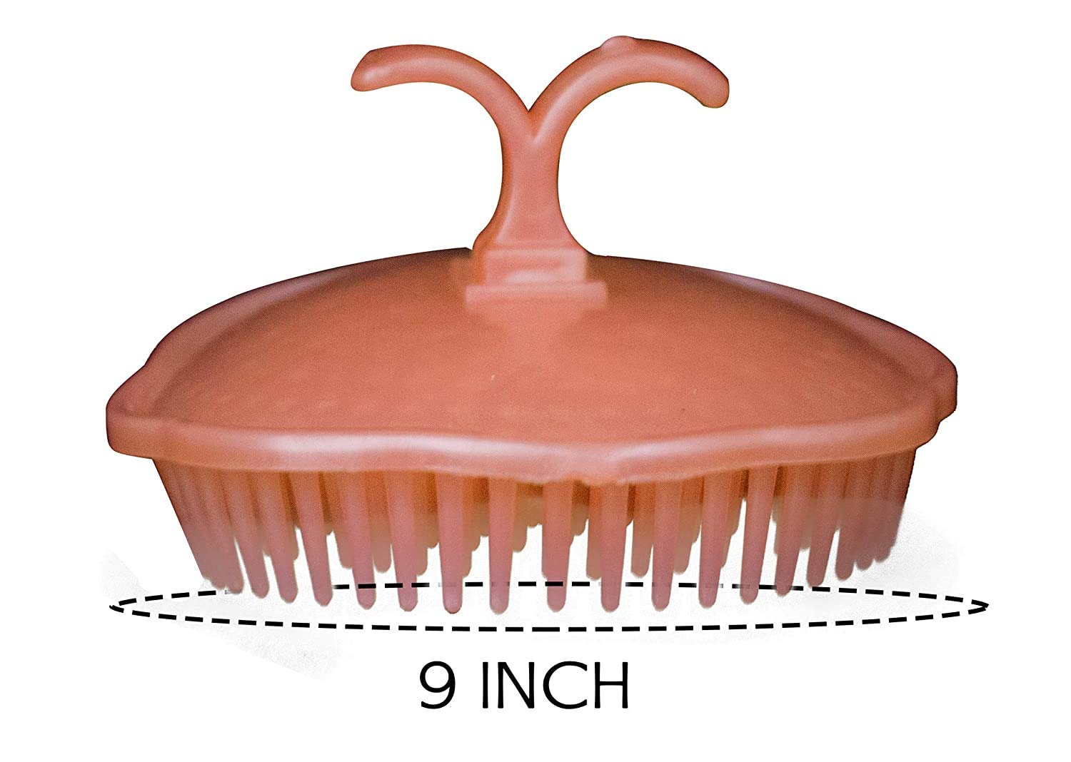 Ekan Soft Silicone Scalp Massage Brush with Wooden Handle - Gentle Hair Shampoo Brush for Cleansing & Stimulating Scalp (20g, Pack of 1) - Perfect for Shower, Bath & Relaxing Head Massage at Home