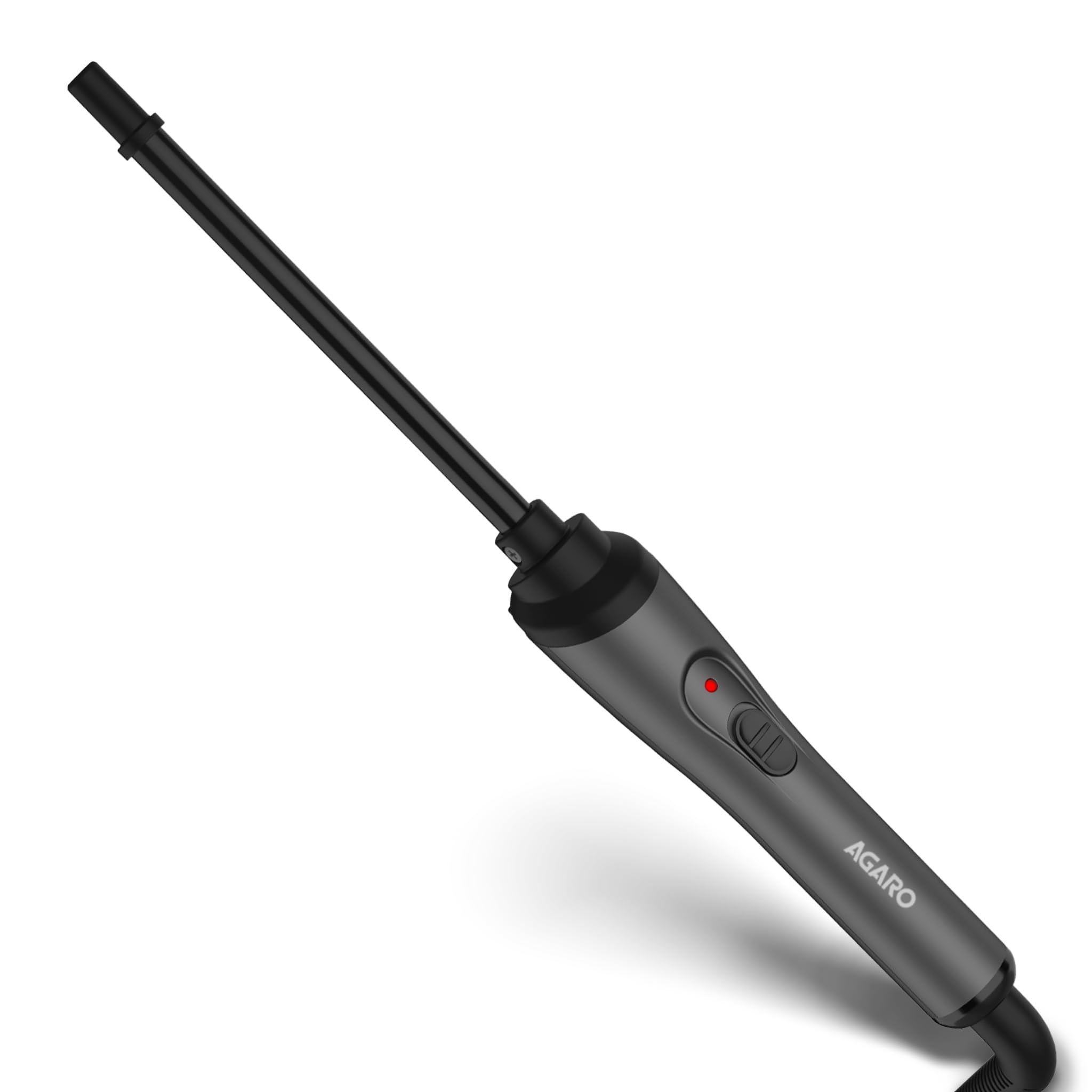 Agaro HC8001 Professional Hair Curler - 10MM Barrel, Rod, Tong & Chopstick Styler with Ceramic Coated Plates, Cool Touch Tip & Fast Heating for Women - Perfect for Maggie Curls, Beach Waves & Everyday Styling (Grey & Black) - Salon-Quality Results at Home