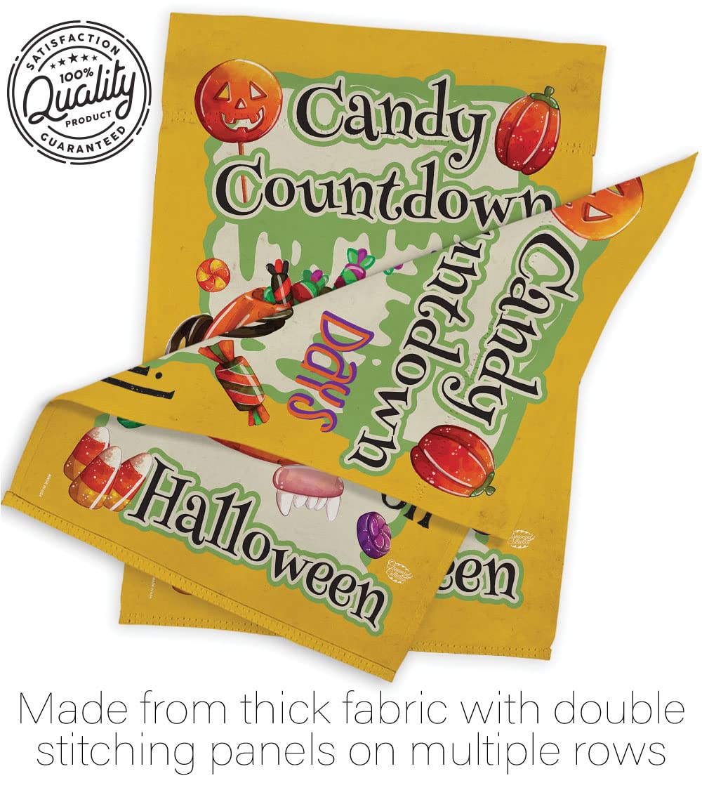 Halloween Garden Flag - Fall Witch Trick or Treat Decor for Yard