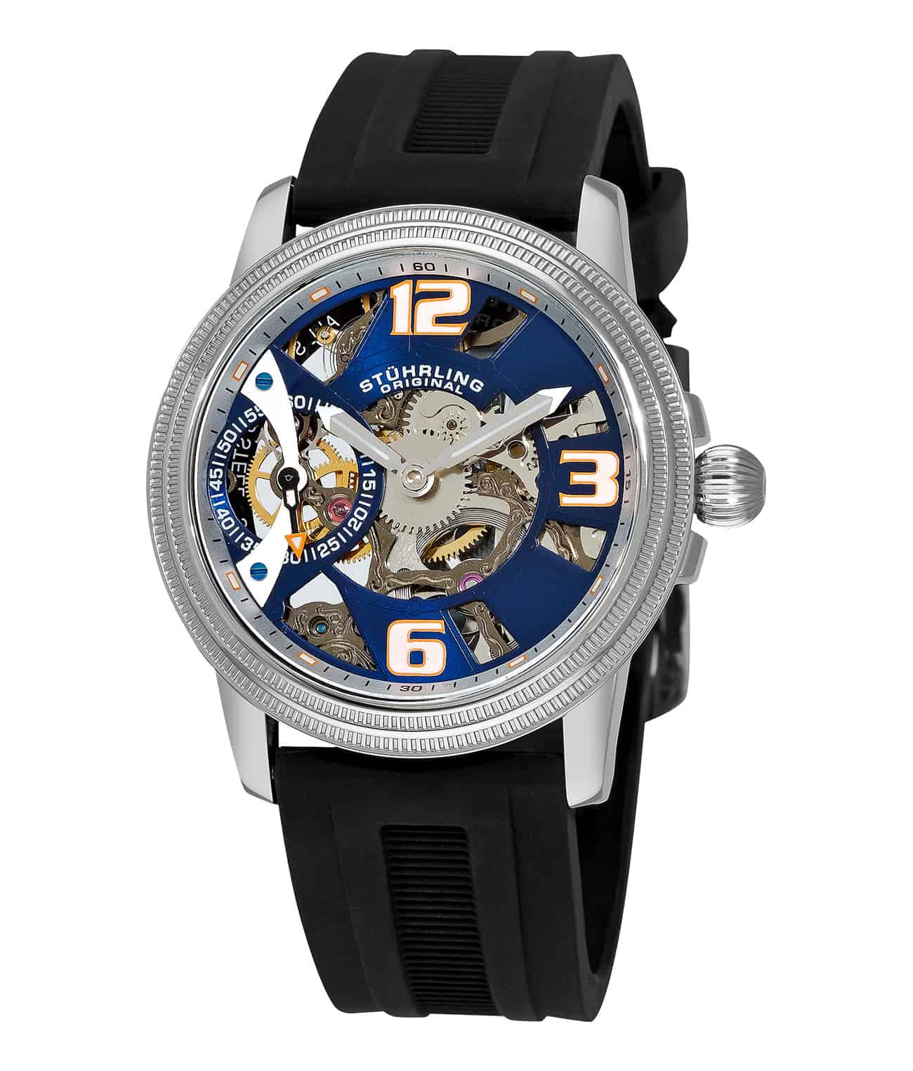 Grey Dial / Silver Case / Black Silicone Strap Tang Buckle