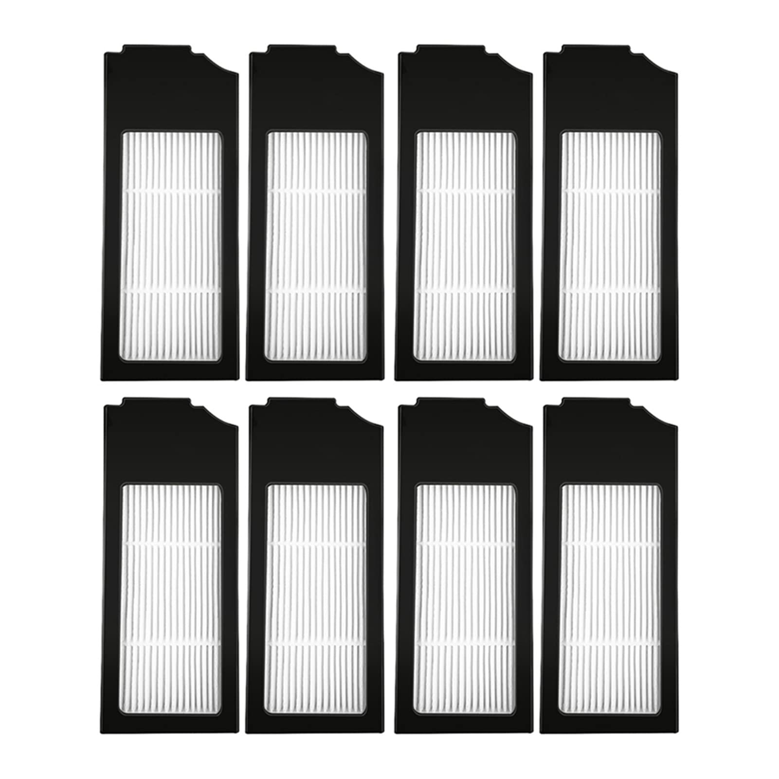 PAMDO 8-Pack HEPA Filter Replacement for Ecovacs Turbo & Omni Robot Vacuum Cleaners - Beige | Dust & Allergen Reduction for Pet Hair, Hardwood Floors & Carpets