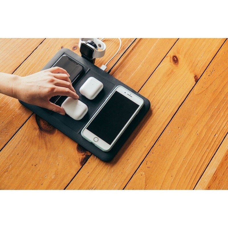 Mophie 4-in-1 Wireless Charging Station 10W Fast Charge - Black | Wireless Charger for iPhone, Android, AirPods & Apple Watch | Perfect for Home, Office & Nightstand